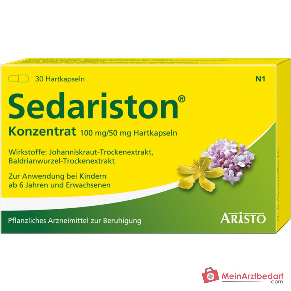 Aristo Pharma Sedariston concentrato Estratto secco di iperico / Estratto secco di radice di valeriana capsule rigide, 30 pz.