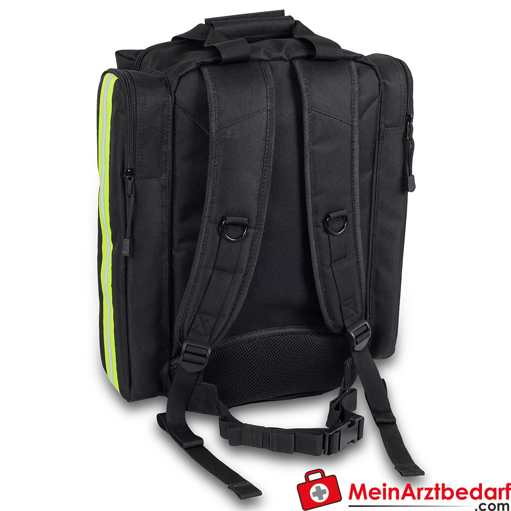 Elite Bags SUPPORTER EHBO-rugzak 29 L met gewatteerd AED-compartiment, waterafstotend, ademend draagsysteem, rood