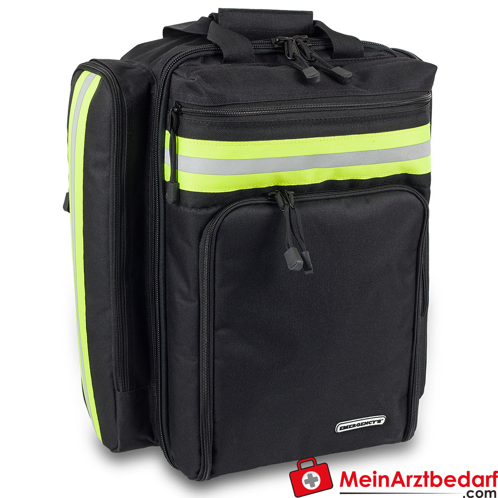 Elite Bags SUPPORTER Notfallrucksack 29 L mit gepolstertem AED-Fach, wasserabweisend, atmungsaktives Tragesystem, rot