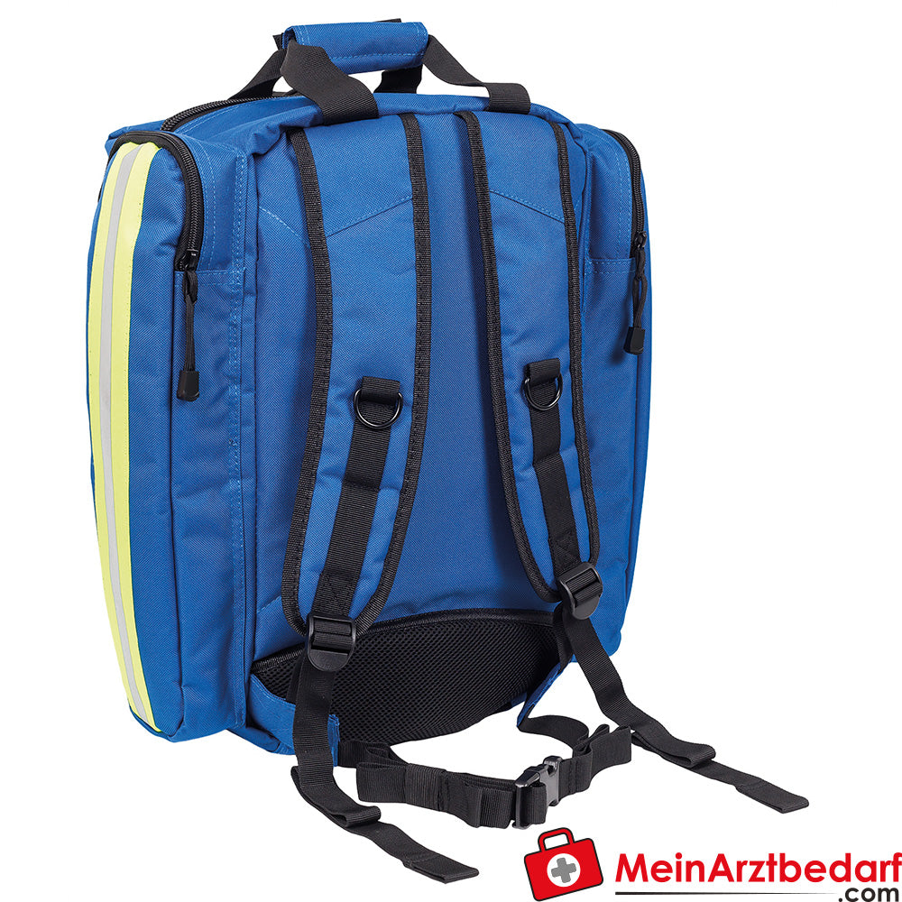 Elite Bags SUPPORTER EHBO-rugzak 29 L met gewatteerd AED-compartiment, waterafstotend, ademend draagsysteem, rood