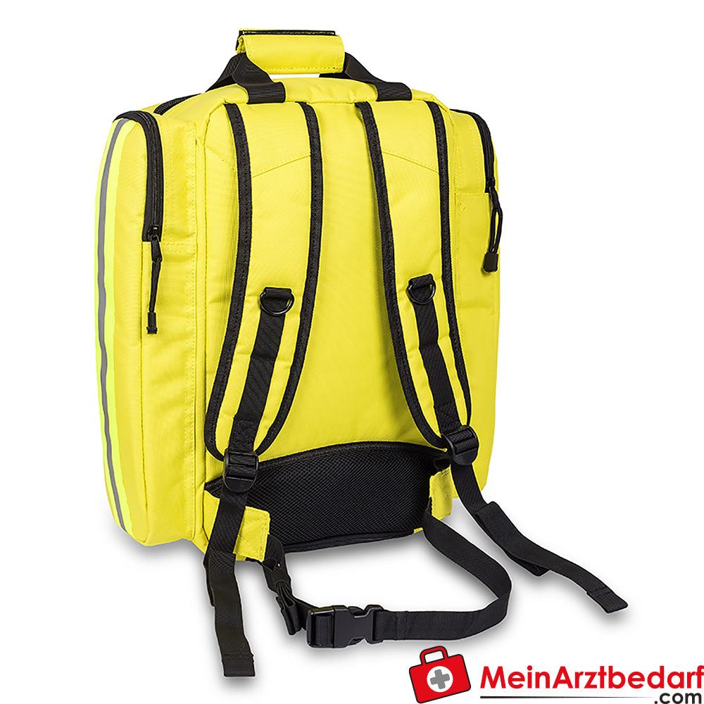 Elite Bags SUPPORTER EHBO-rugzak 29 L met gewatteerd AED-compartiment, waterafstotend, ademend draagsysteem, rood