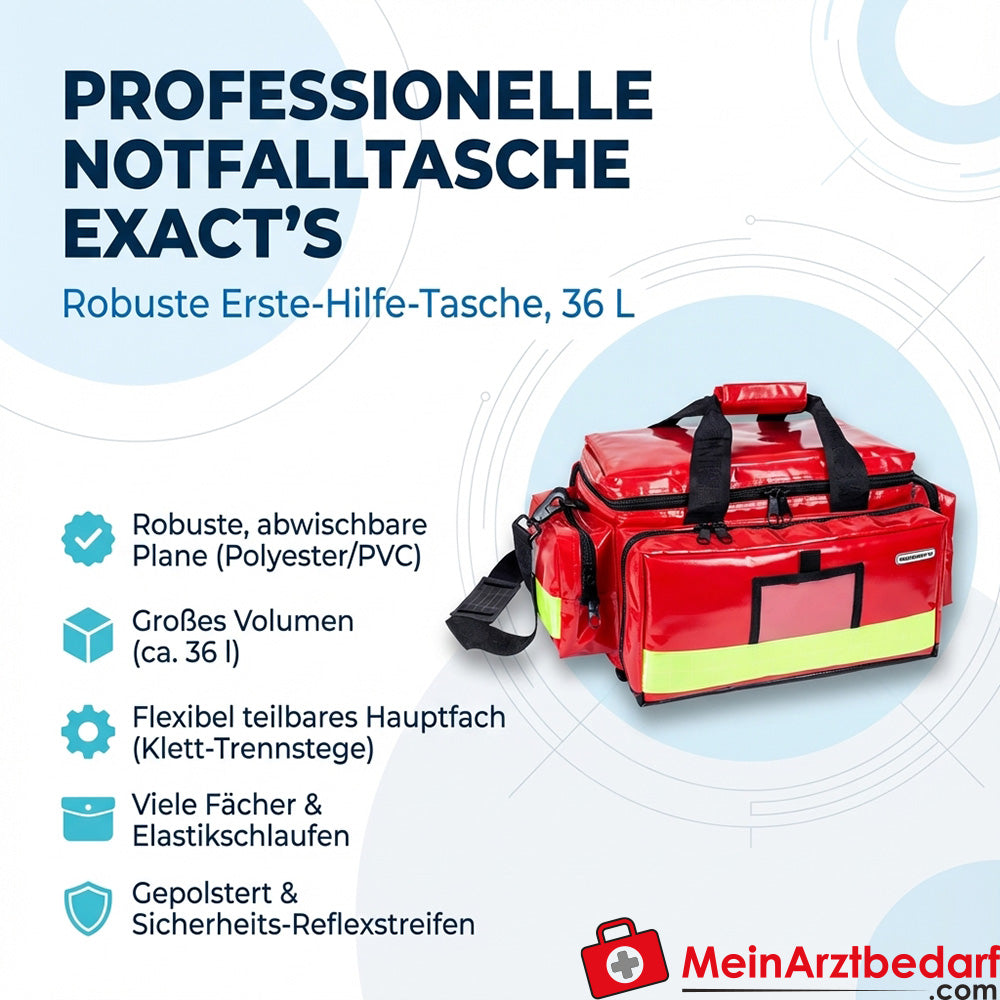 Torba ratunkowa Elite Bags EXACT'S 36 l czerwona plandeka poliester/PVC 55 x 31,5 x 33 cm