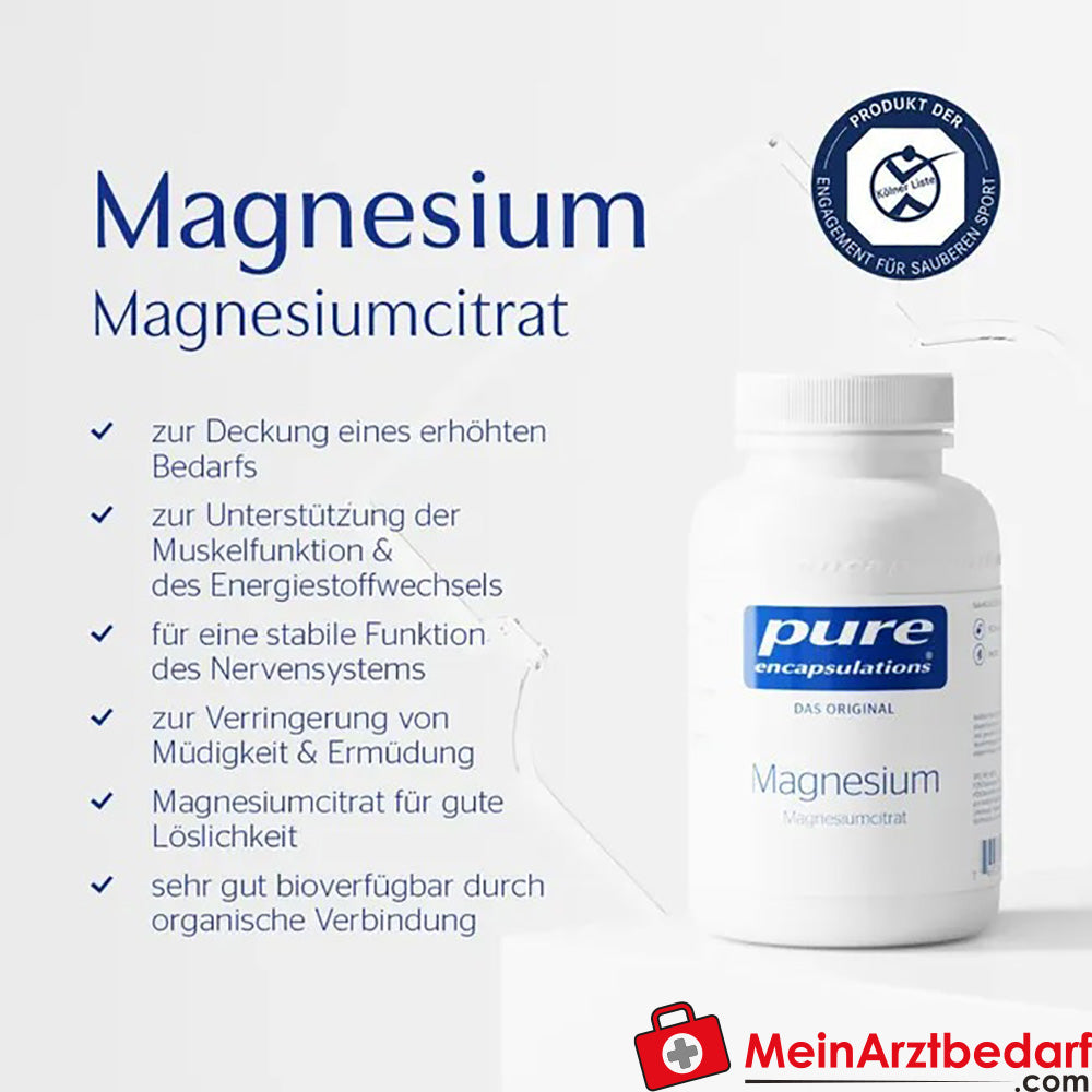 Pure Encapsulations® Magnesiumcitrat, 90 St..