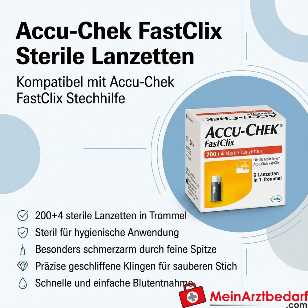 Accu-Chek FastClix sterile lancets 204 pieces for lancing device