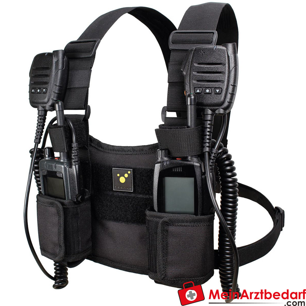 TEE-UU CHEST TWIN Funkgeräte-Harnisch - schwarz.