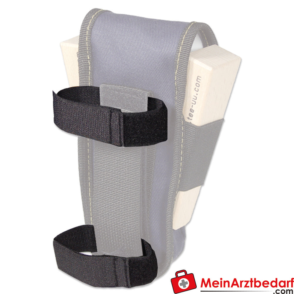 TEE-UU Klettbänder für Schultergurt, 2er-Set - schwarz.