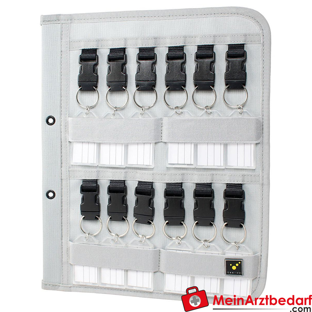 TEE-UU KEYBOARD Schlüsselboard für DIN A4 Aktenordner - grau.