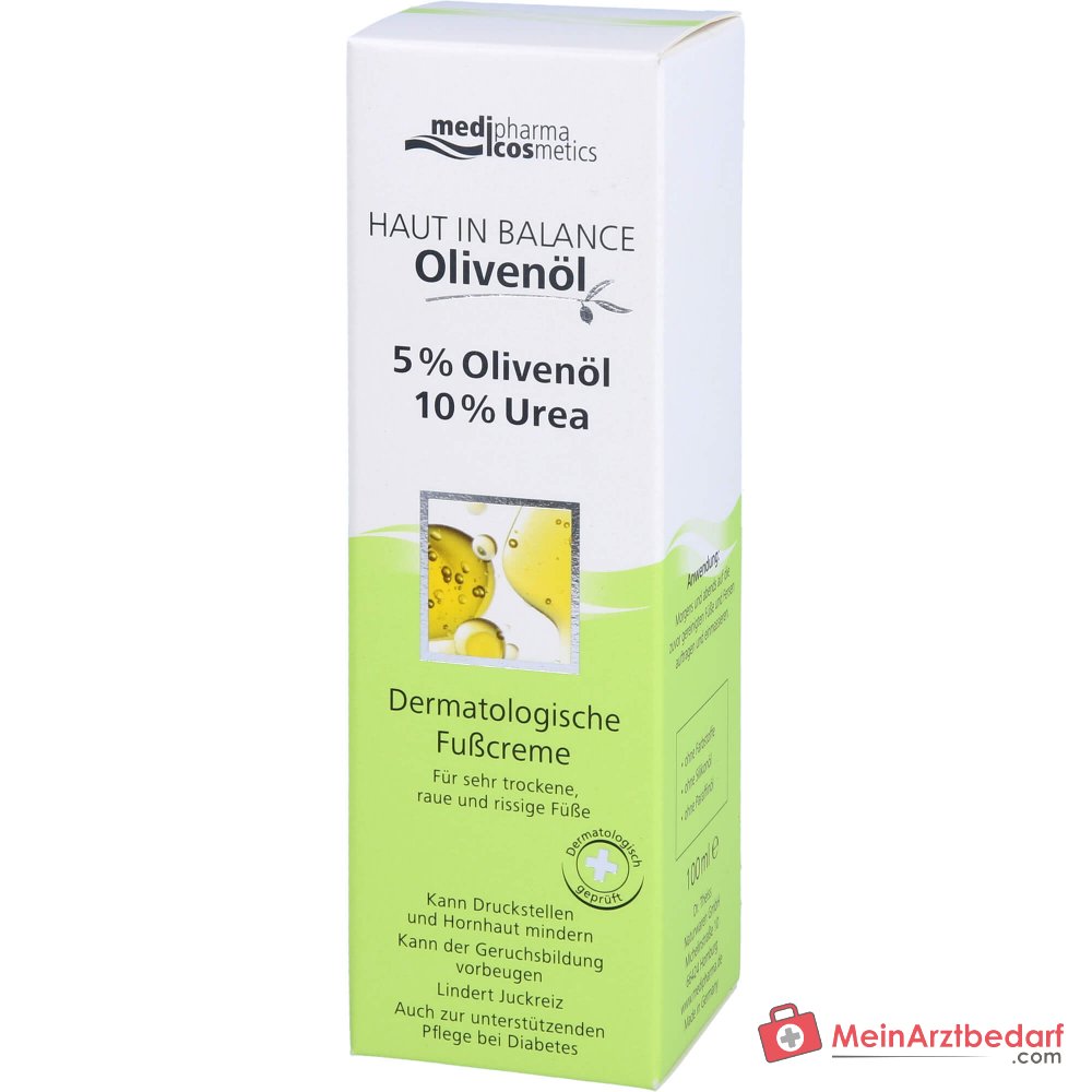 medipharma cosmetics Piel en Equilibrio Crema Dermatológica para Pies con Aceite de Oliva, 100 ml