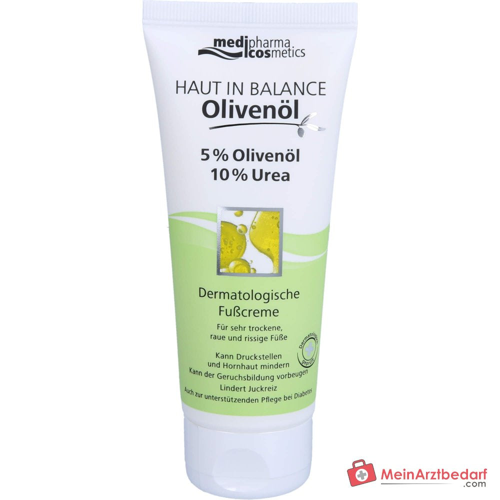 medipharma cosmetics Piel en Equilibrio Crema Dermatológica para Pies con Aceite de Oliva, 100 ml
