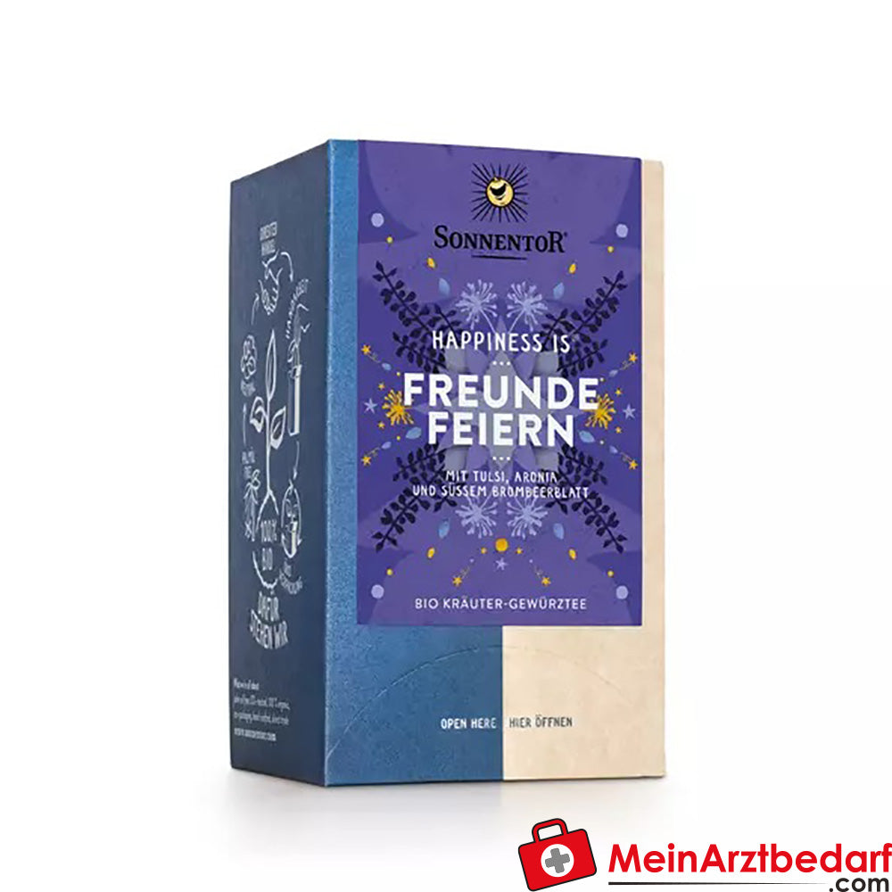 Sonnentor Bio Freunde feiern Tee.