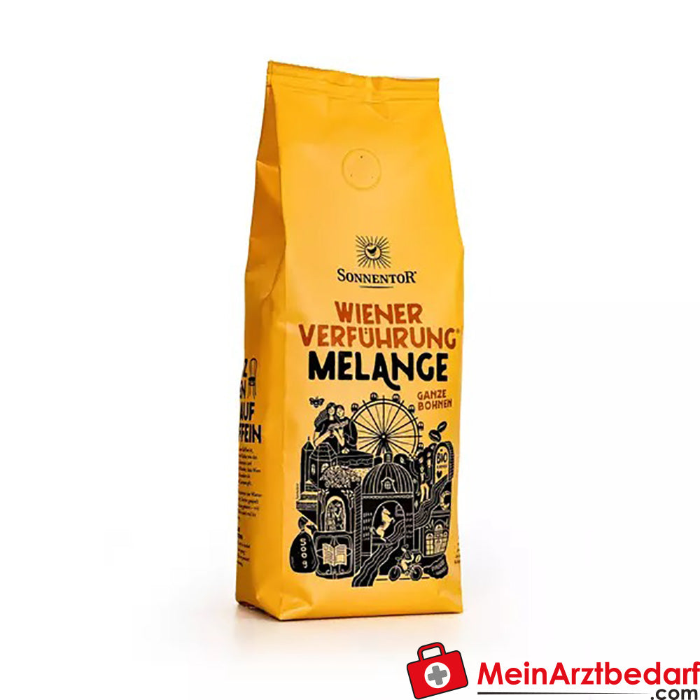 Sonnentor Bio Melange Kaffee ganze Bohne.