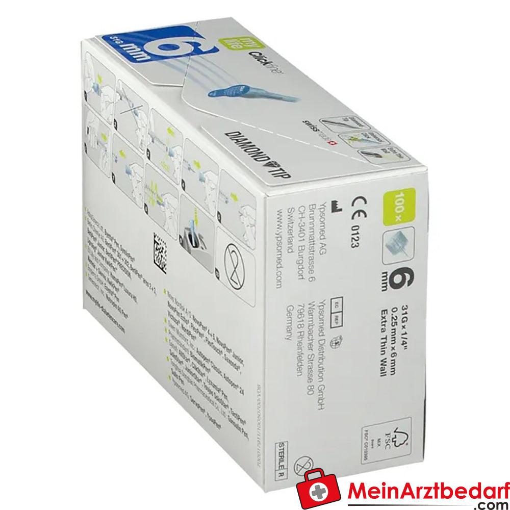 mylife Clickfine® 6 mm Kanülen, 100 St..