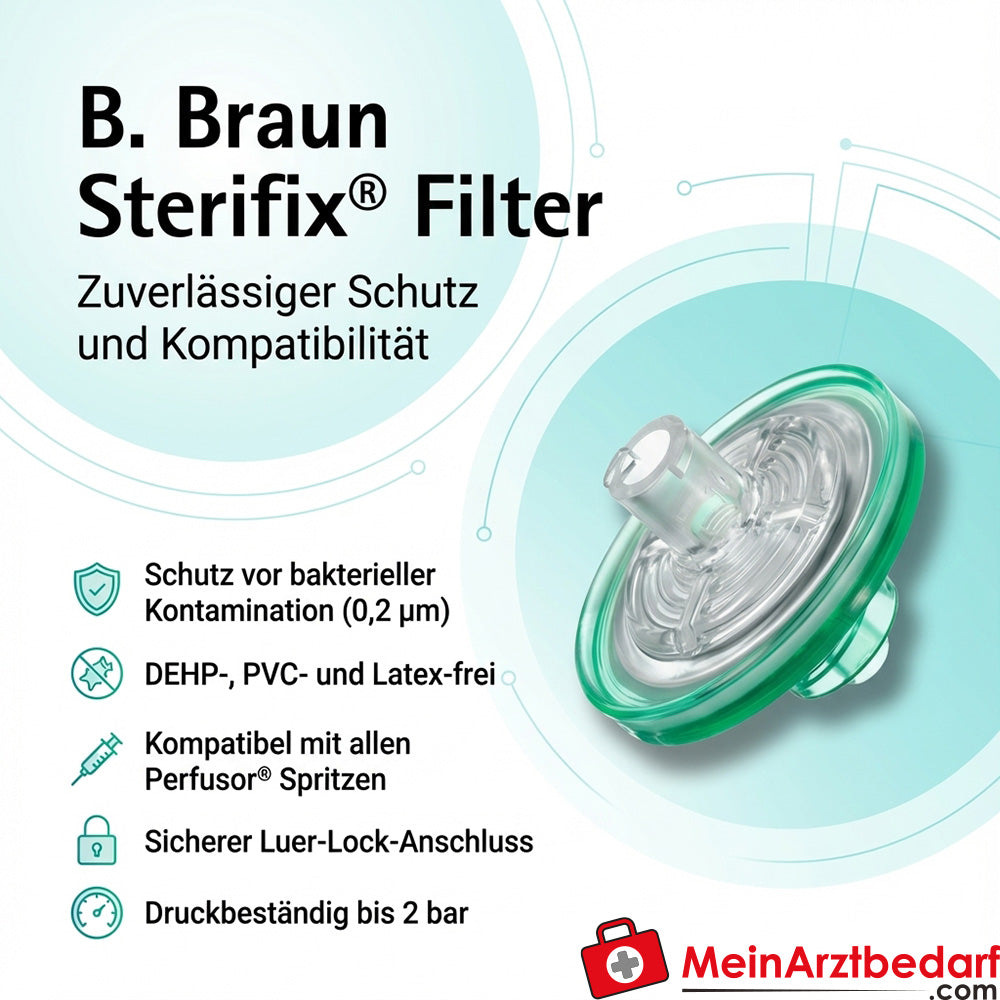 B. Braun Perfusor Leitung mit Sterifix 0,2 µm Filter Luer‑Lock 200 cm DEHP-, PVC- und latexfrei 1 Stück