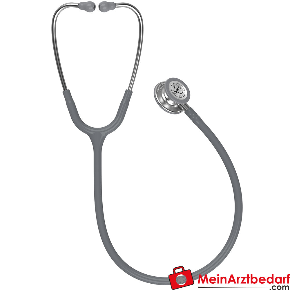 Stéthoscope Classic III de Littmann, pavillon en acier inoxydable, double fréquence, monotube, Black Edition, édition acier inoxydable
