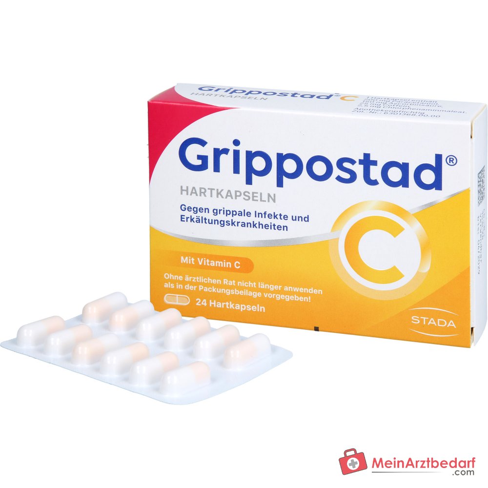 Grippostad C paracetamol / vitamine C / chloorfenamine / cafeïne harde capsules