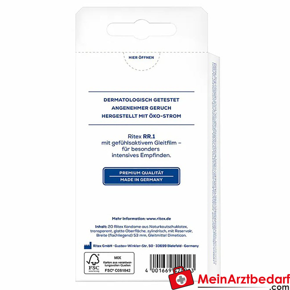 Ritex RR.1 condoom ultrazacht met gevoelige glijfilm 1 stuk