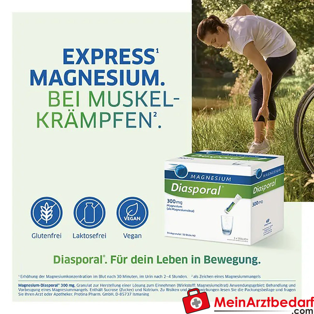 Magnesium Diasporal® 300 direkt Zitrone, 50 St..