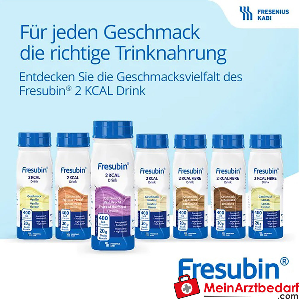 Fresubin 2 kcal Trinknahrung Neutral | Aufbaukost & Nahrung mit Vitamin D für mehr Energie, 4 x 200ml.