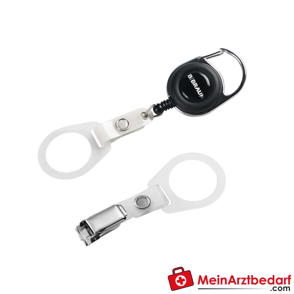 B. Braun Krokodil- und Jojo-Clips für Händedesinfektionsmittel.