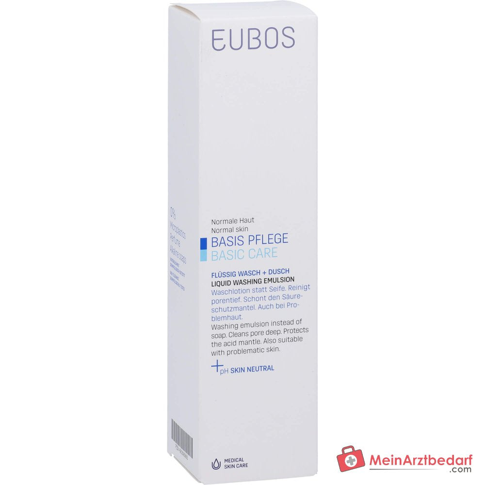 Eubos Basis Pflege Flüssig Wasch + Dusch Waschlotion mit Dosierspender, 400 ml.