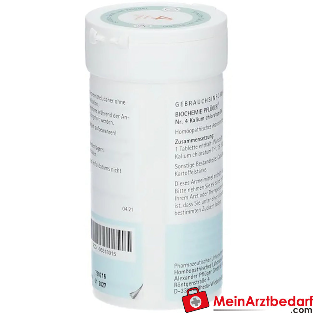 Biochemie Pflüger® Nr. 4 Kalium chloratum D6 Tabletten.
