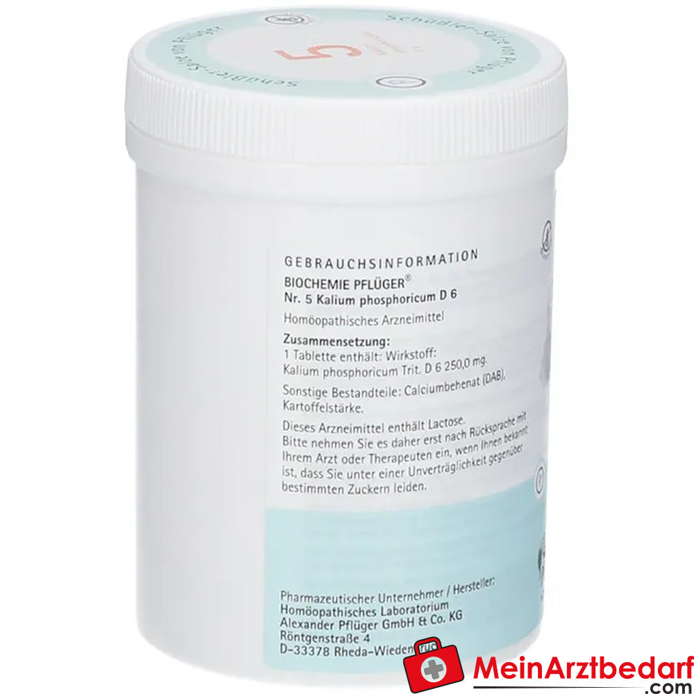 Biochemie Pflüger® Nr. 5 Kalium phosphoricum D6 Tabletten.
