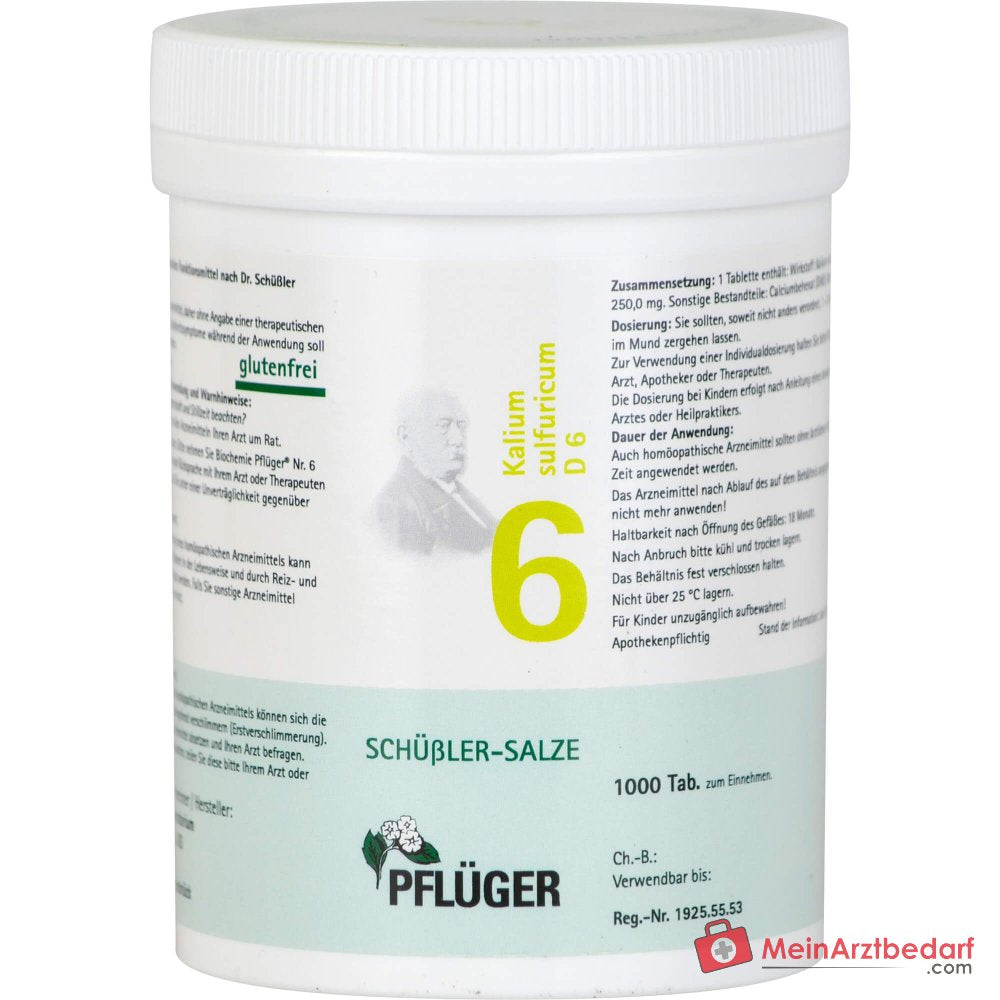Biochemia Pflüger No. 6 Potassium sulphuricum D6 250 mg Tabletki