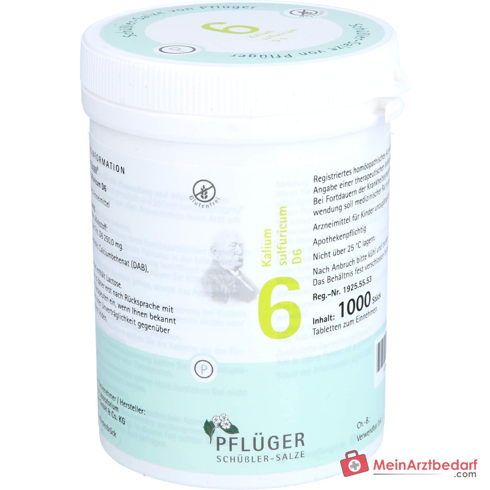Biochemia Pflüger No. 6 Potassium sulphuricum D6 250 mg Tabletki