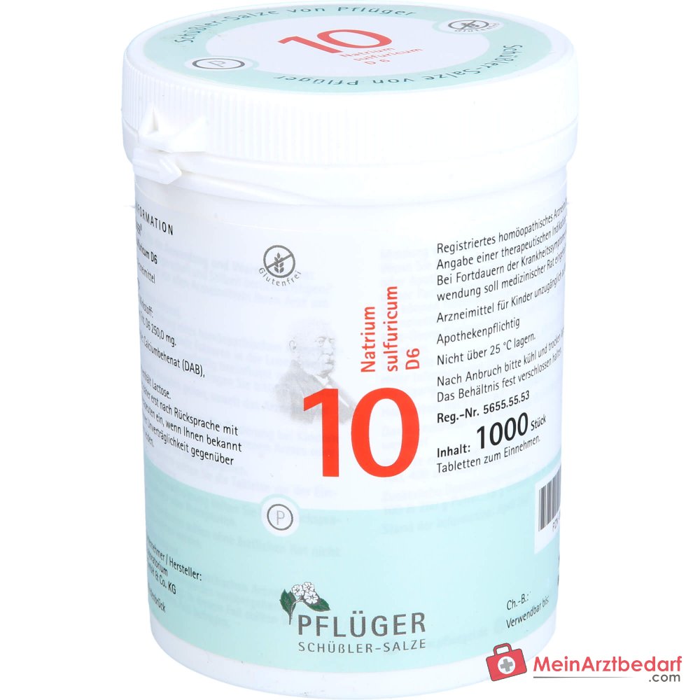 Biochemie Pflüger Nr. 10 Natrium sulfuricum D6 Tabletten Acidum silicicum D12 250 mg