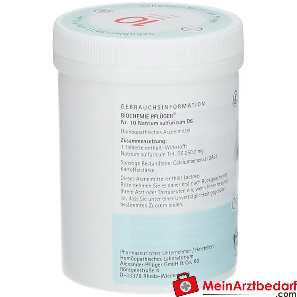Biochemie Pflüger® Nr. 10 Natrium sulfuricum D6 Tabletten.