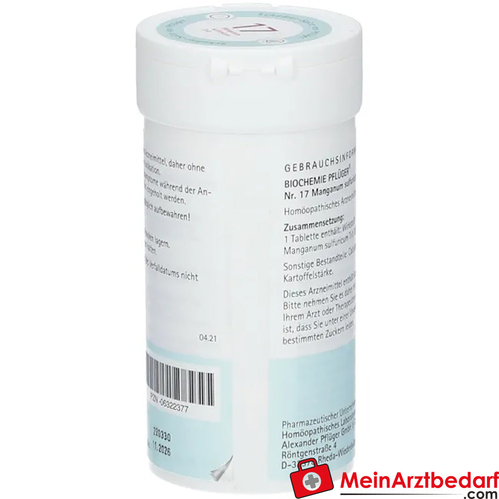 Biochemie Pflüger® Nr. 17 Manganum sulfuricum D6 Tabletten.
