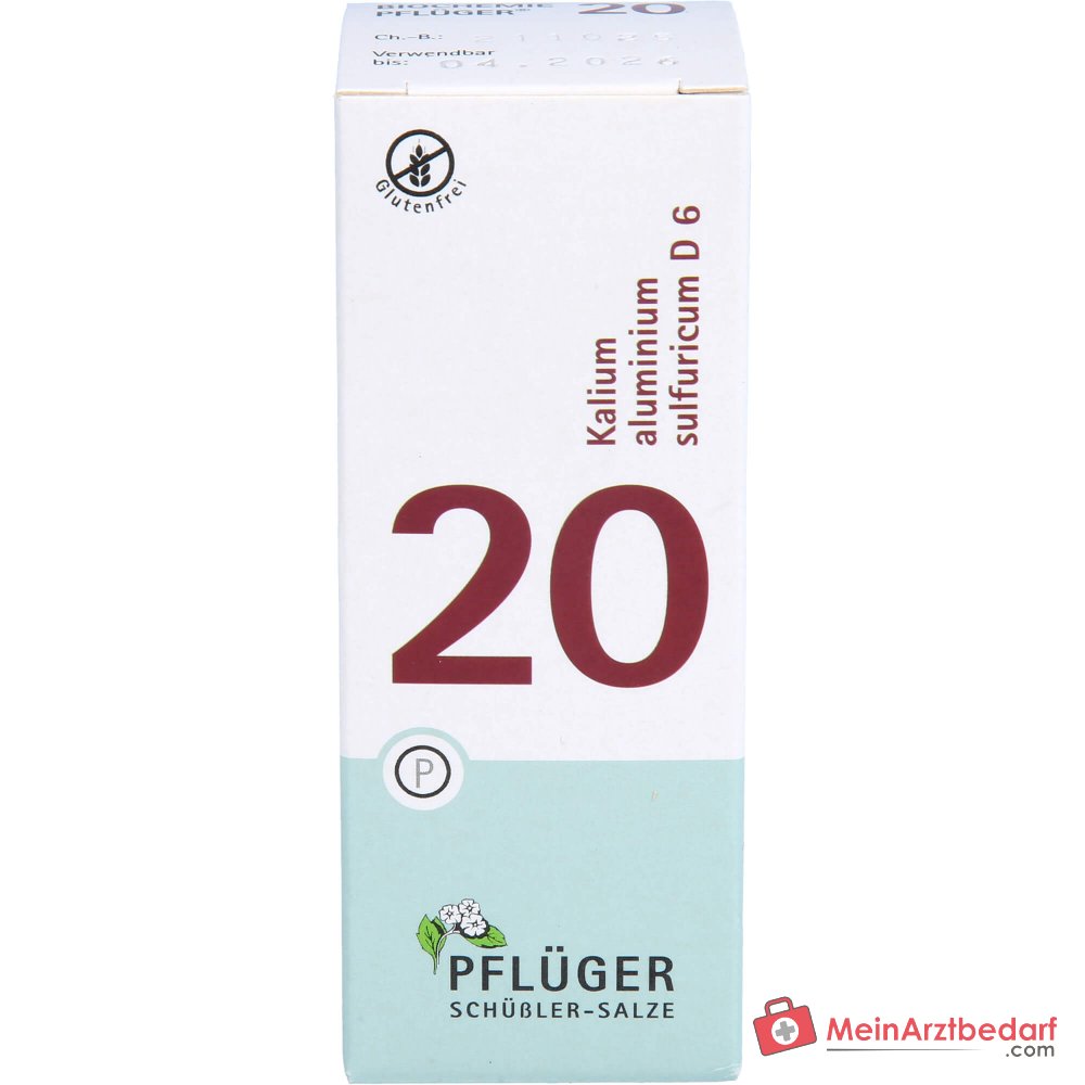 Biochemie Pflüger N° 20 Kalium aluminium sulfuricum D6 Comprimés, 100 pièces.