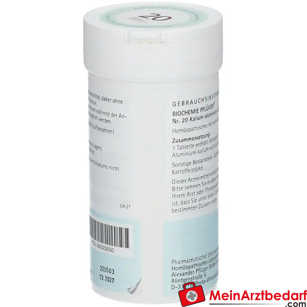 Biochemie Pflüger® Nr. 20 Kalium aluminium sulfat D6 Tabletten.