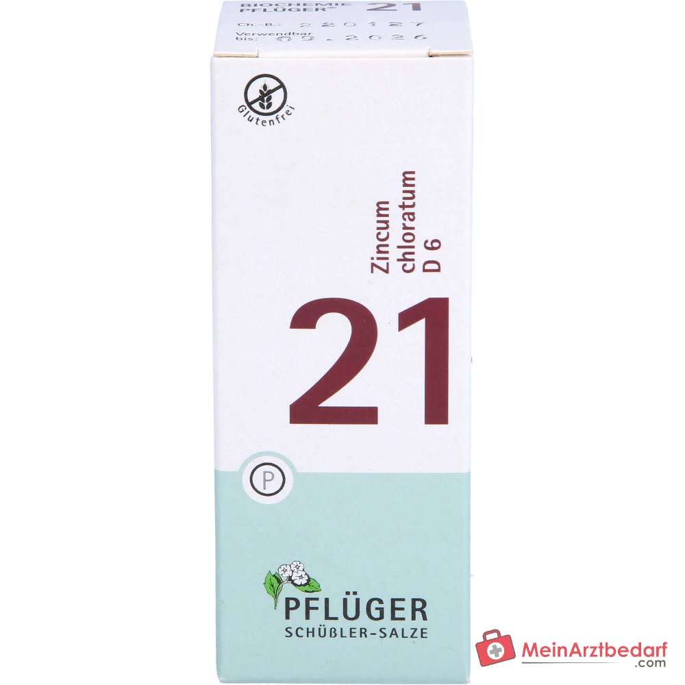 Biochemie Pflüger nr. 21 Zincum chloratum D6 tabletten, 400 stuks.