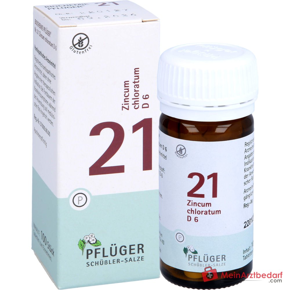 Biochemie Pflüger nr. 21 Zincum chloratum D6 tabletten, 400 stuks.