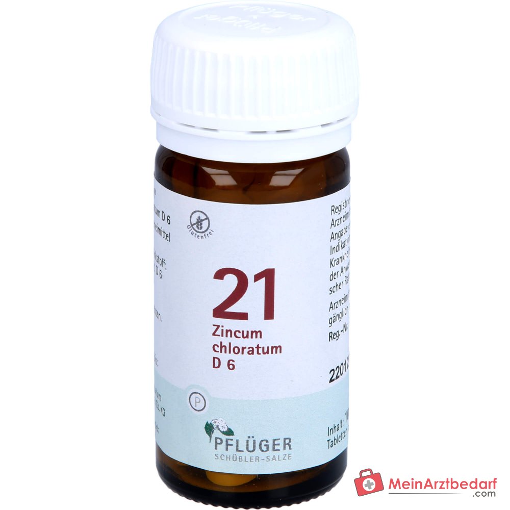 Biochemie Pflüger nr. 21 Zincum chloratum D6 tabletten, 400 stuks.