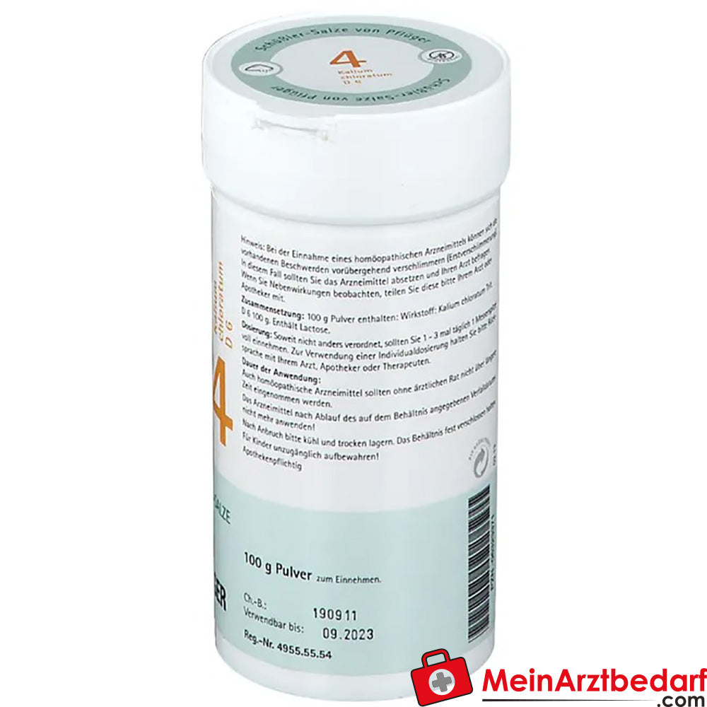 Biochemie Pflüger® Nr. 4 Kalium chloratum D6 Pulver.