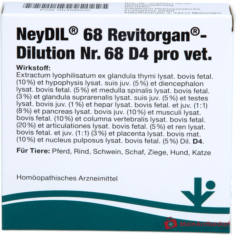 NeyDIL nº 68 D4 pro vet 1 µg/ml solución inyectable 5 x 2 ml
