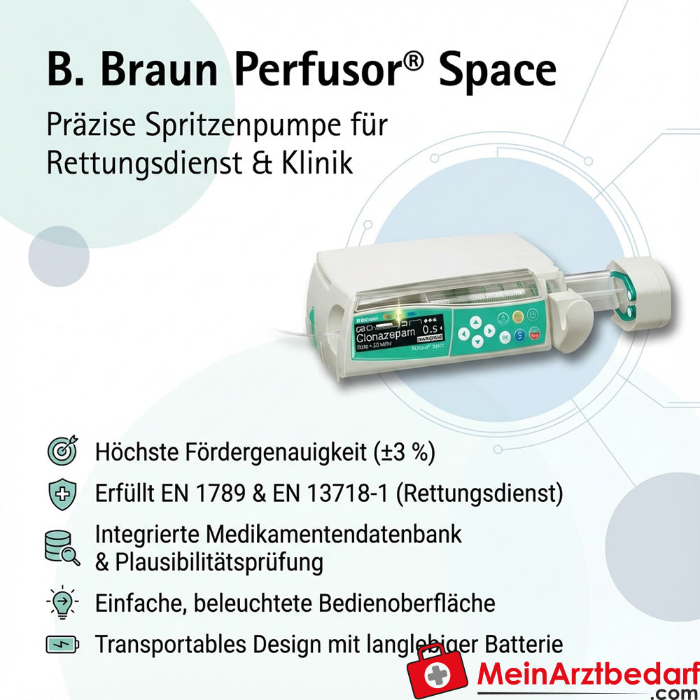 B. Braun Perfusor Space Pousse-seringue transportable EN 1789 / EN 13718-1