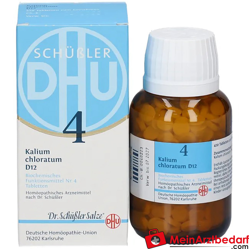 DHU Schüßler-Salz Nr. 4 Kalium chloratum D12 Tabletten 80 St