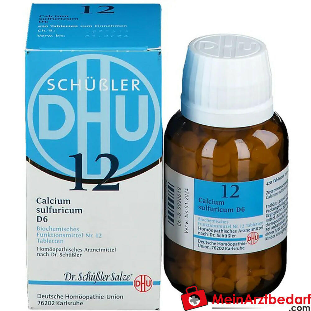 DHU Schuessler Sale n. 12 Calcium sulphuricum D6 Compresse 100 pezzi