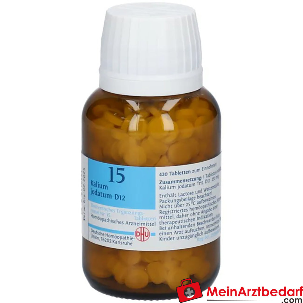 DHU Bioquímica 15 Potasio yodato D12 Comprimidos