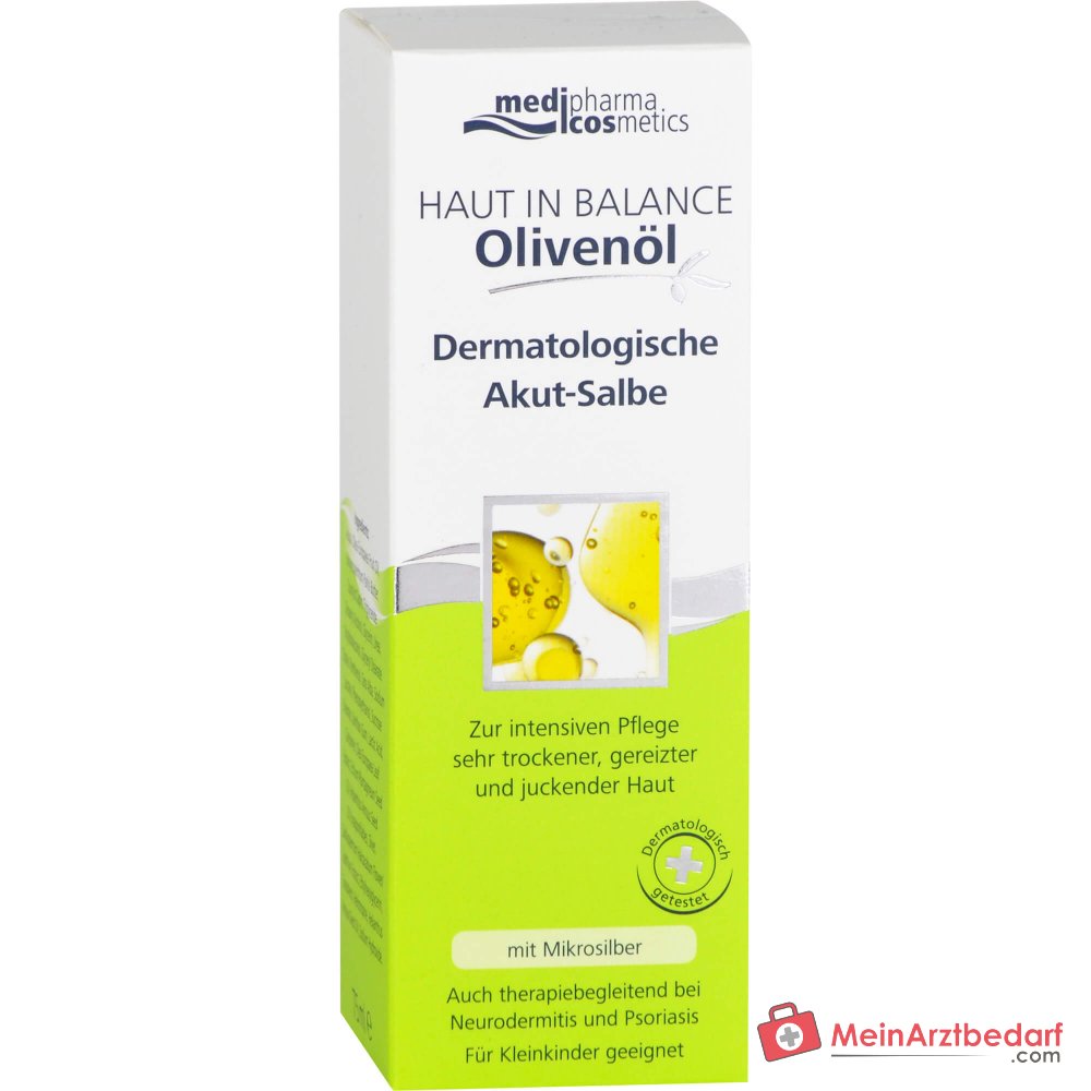 medipharma cosmetics Piel en Balance Aceite de Oliva Pomada Dermatológica Aguda, 75 ml