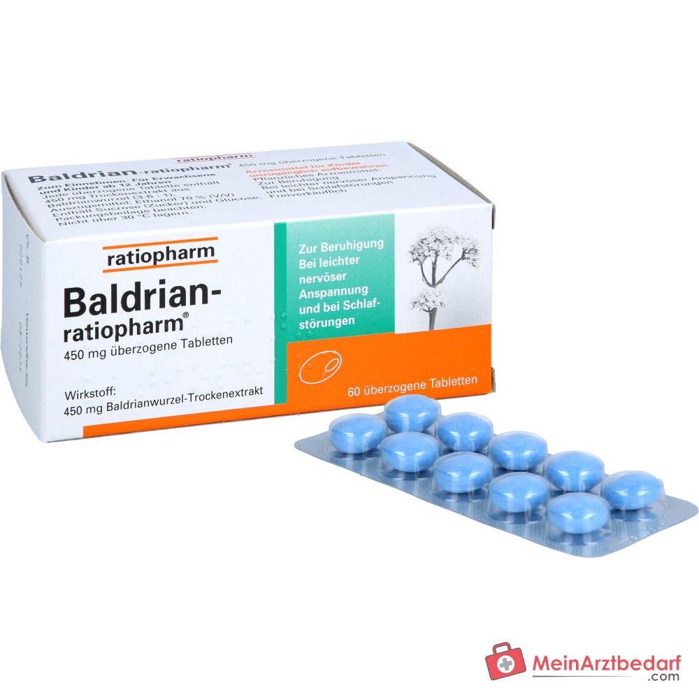 ratiopharm Baldrian-ratiopharm estratto secco di radice di valeriana compresse rivestite, 60 pz.