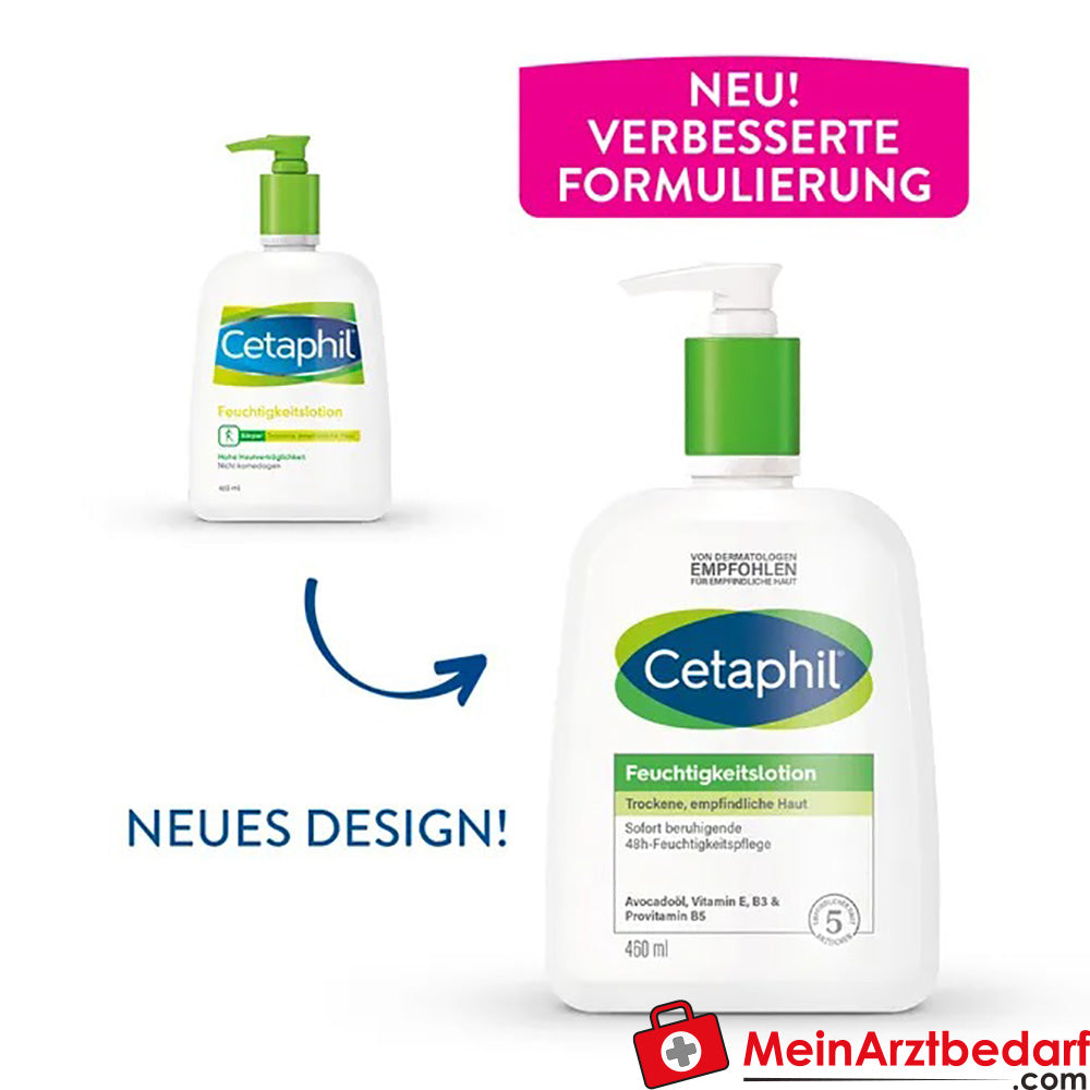 CETAPHIL Feuchtigkeitslotion Sofort beruhigende 48h Feuchtigkeitspflege, 460ml.