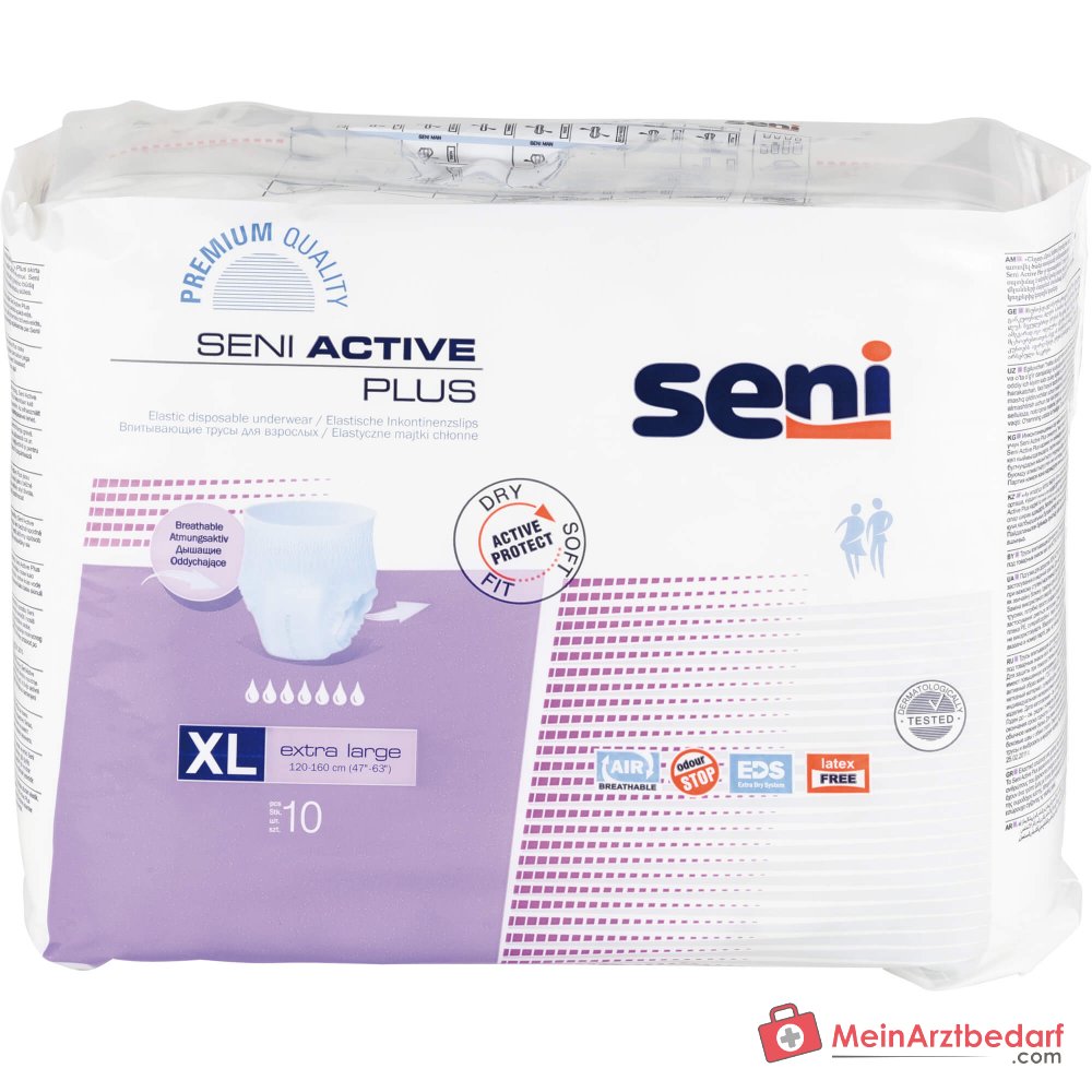 Seni Active Plus incontinentiebroek XL 10 stuks Taille omtrek 120-160 cm