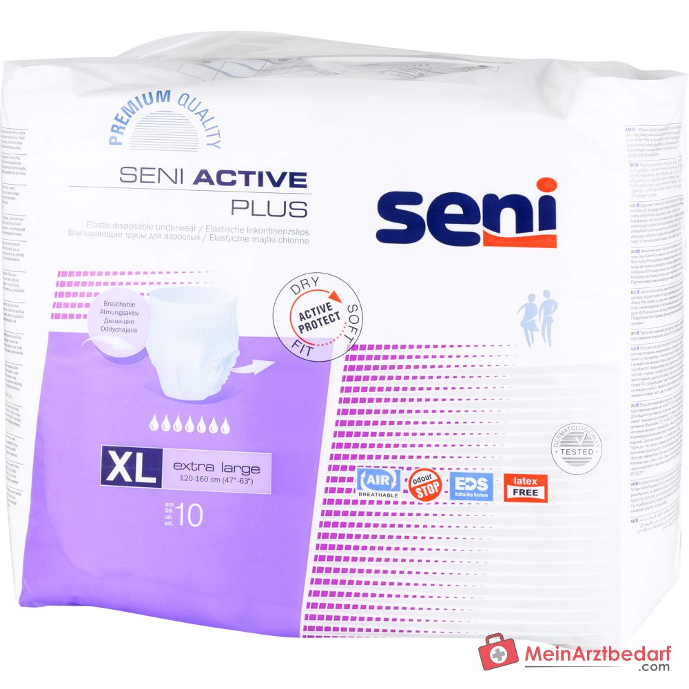 Seni Active Plus incontinentiebroek XL 10 stuks Taille omtrek 120-160 cm
