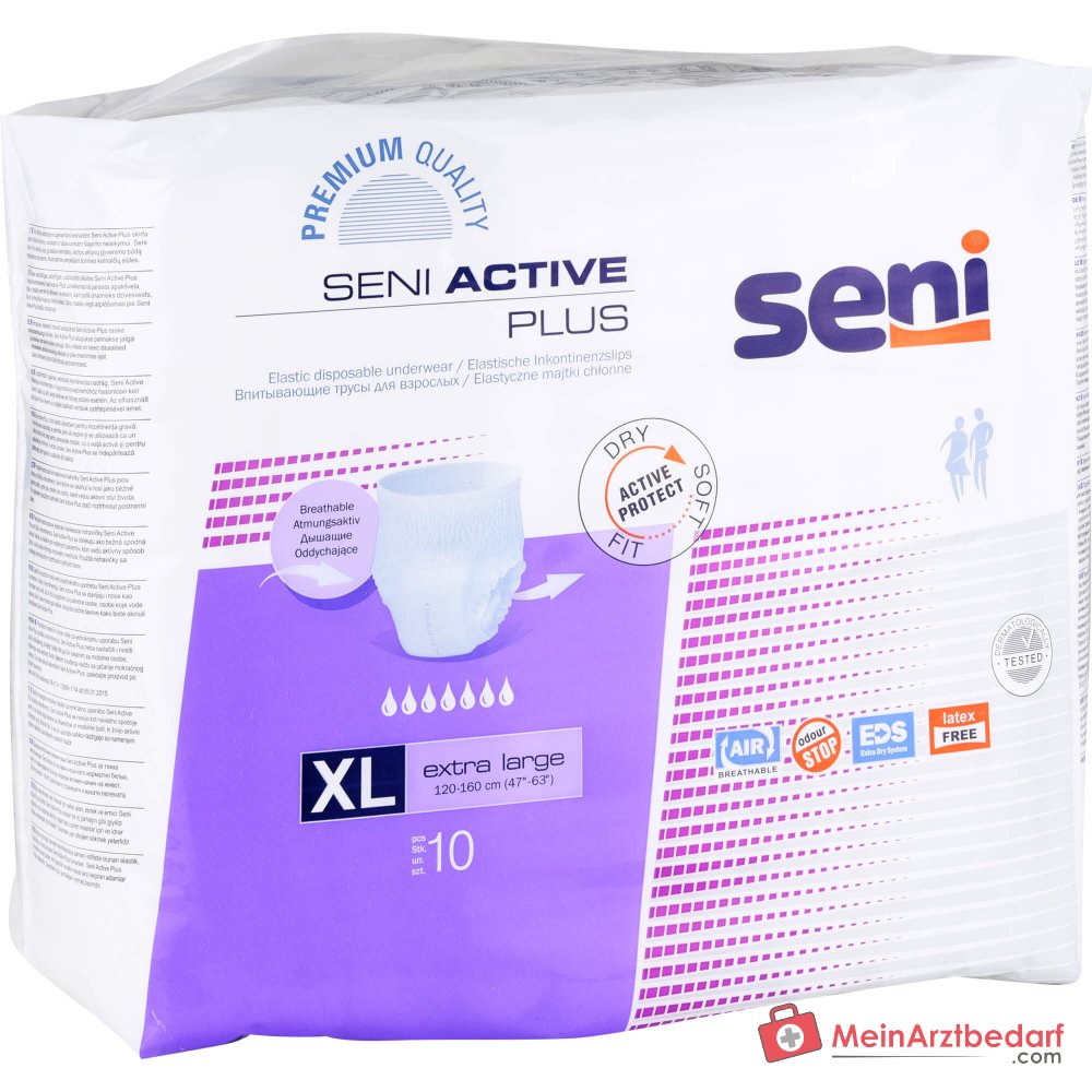 Seni Active Plus incontinentiebroek XL 10 stuks Taille omtrek 120-160 cm