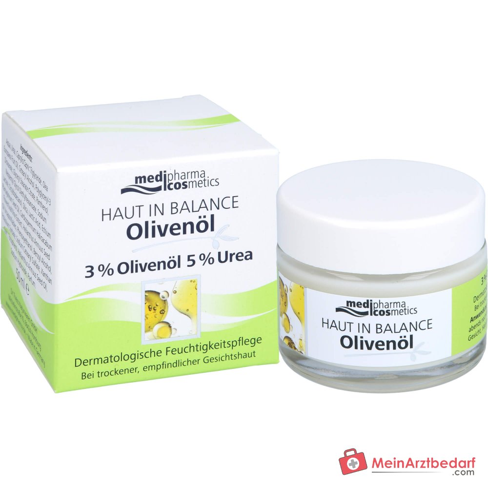 Crema hidratante medipharma cosmetics Haut in Balance con aceite de oliva, 50 ml