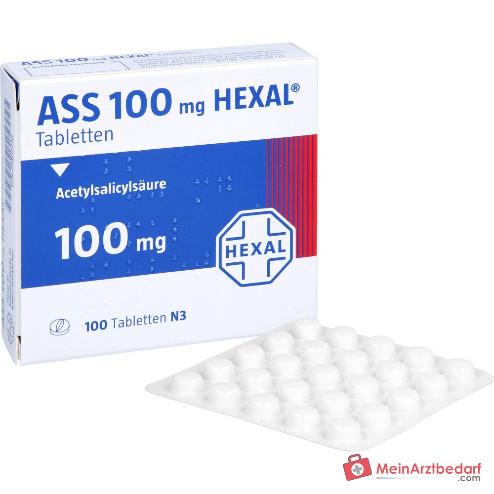Hexal ASS 100 mg filmomhulde tabletten, 100 stuks